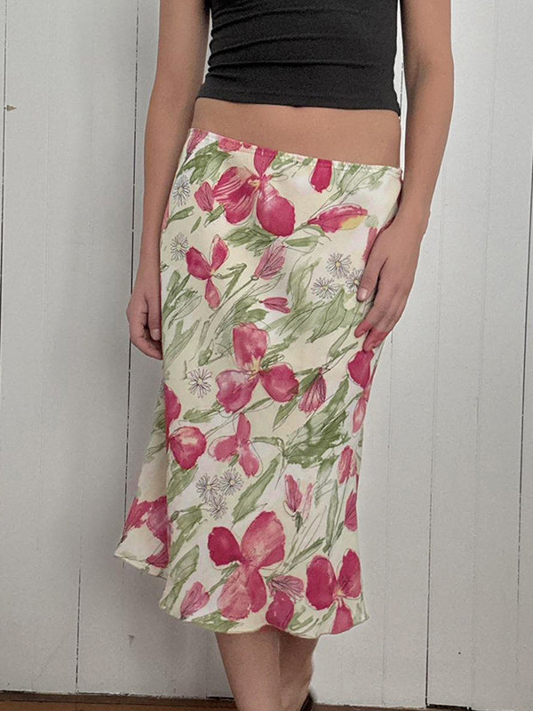 Floral Print Maxi Skirt