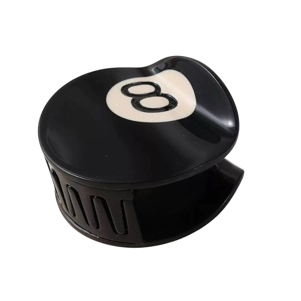EIGHT BALL HAIR CLIP BILLIARD BALL HAIR ACCESSORY
