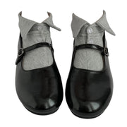 ELEGANT GRAY ANKLE SOCKS: BUTTON-UP COLLAR ANKLE SOCKS