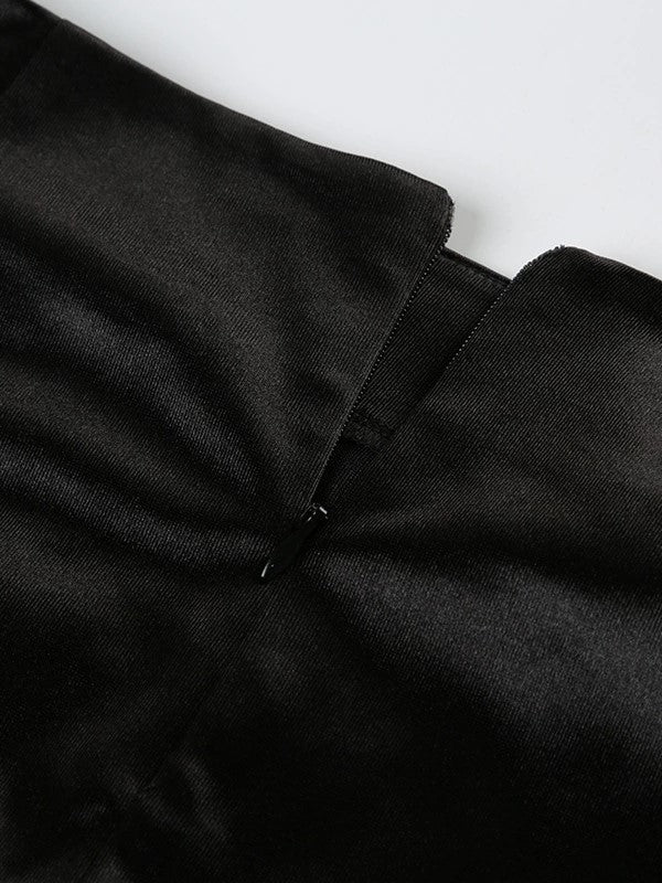 ELEGANT SATIN MINI SKIRT WITH BOW FOR PARTY WEAR