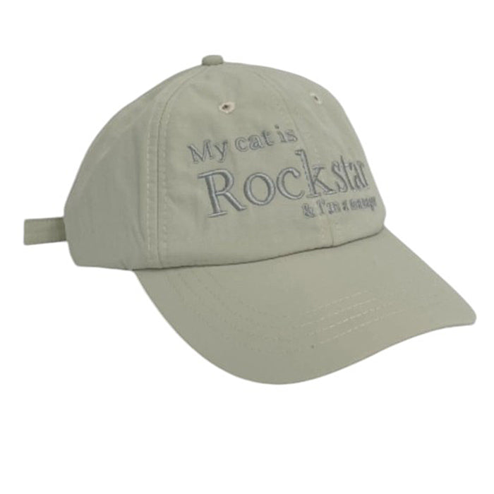 EMBROIDERED STATEMENT BASEBALL CAP ROCKSTAR CAP