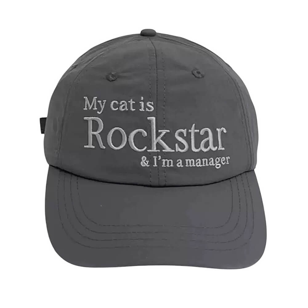 EMBROIDERED STATEMENT BASEBALL CAP ROCKSTAR CAP