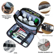 Large Capacity Men's Canvas Wash Bag – Durable Razor Storage & Cosmetic Bag with Ample Space for Travel Essentials