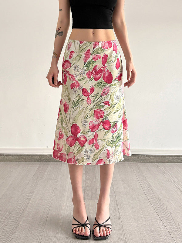 Floral Print Maxi Skirt