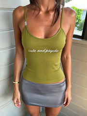 Letter Print Cami Top