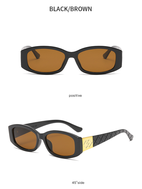 Fashion small frame glasses novelty hot girl diamond pattern decorative square frame sunglasses - Pattern1 / FREESIZE