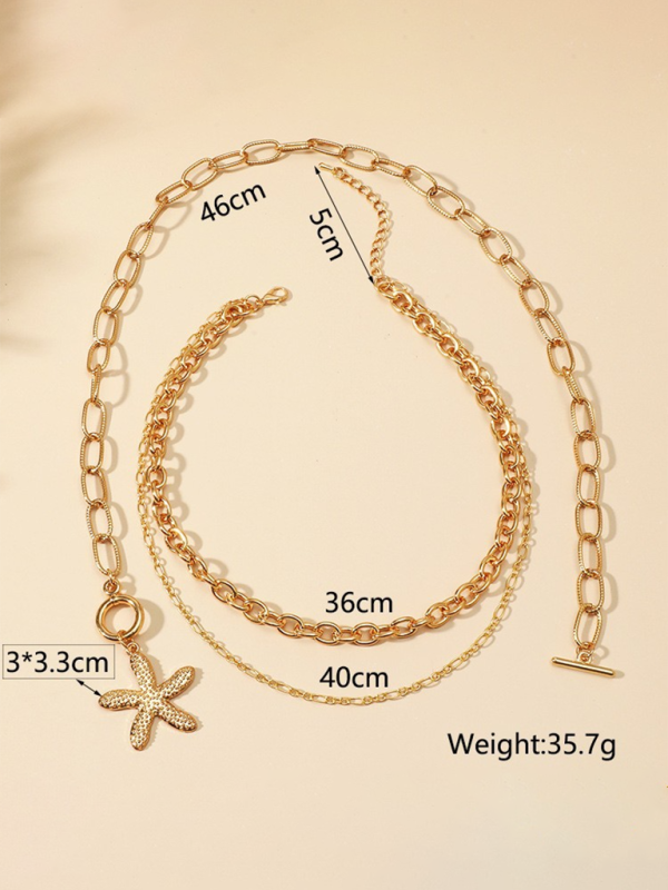 Fashionable and exquisite multi-layer pendant clavicle necklace for women