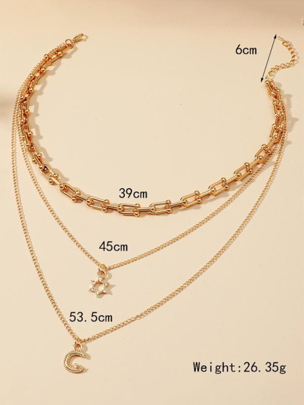Fashionable and exquisite multi-layer pendant clavicle necklace for women