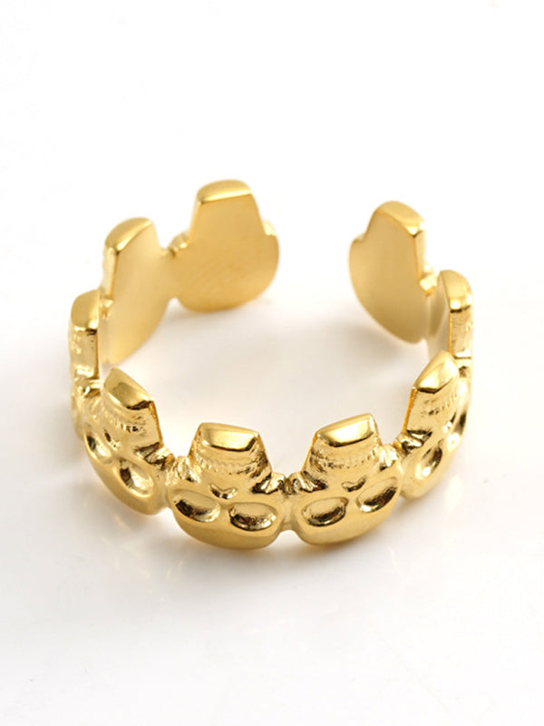 Fashionable and personalized retro style ring gold living ring - Pattern5 / FREESIZE