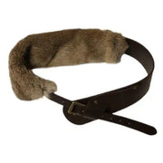 FAUX FUR BELT VINTAGE LEATHER GUITAR STRAP