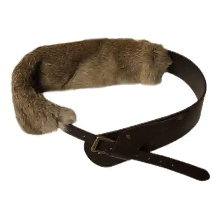 FAUX FUR BELT VINTAGE LEATHER GUITAR STRAP