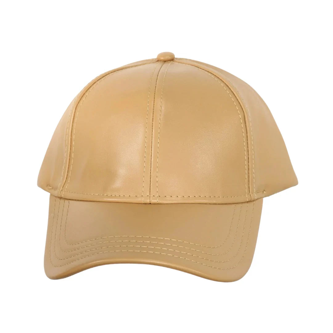 Faux Leather C.C Ball Cap