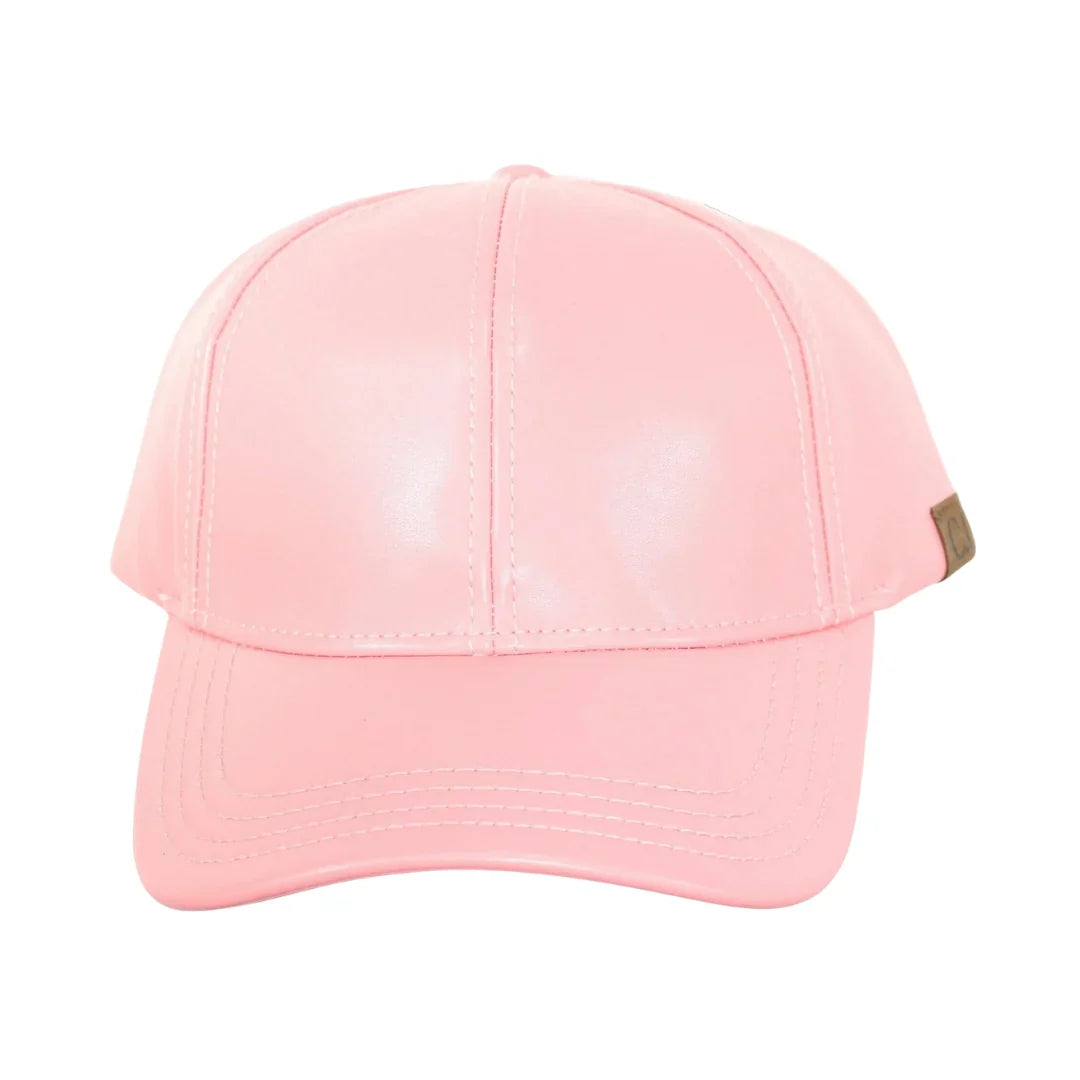 Faux Leather C.C Ball Cap