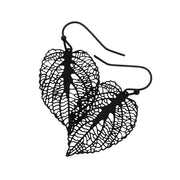 Filigree Brass Metal Leaf Dangle Earrings