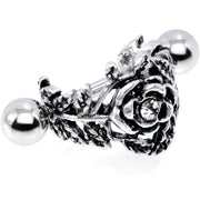16G 1/2 Clear Gem Floral Wreath Cuff Cartilage Earring