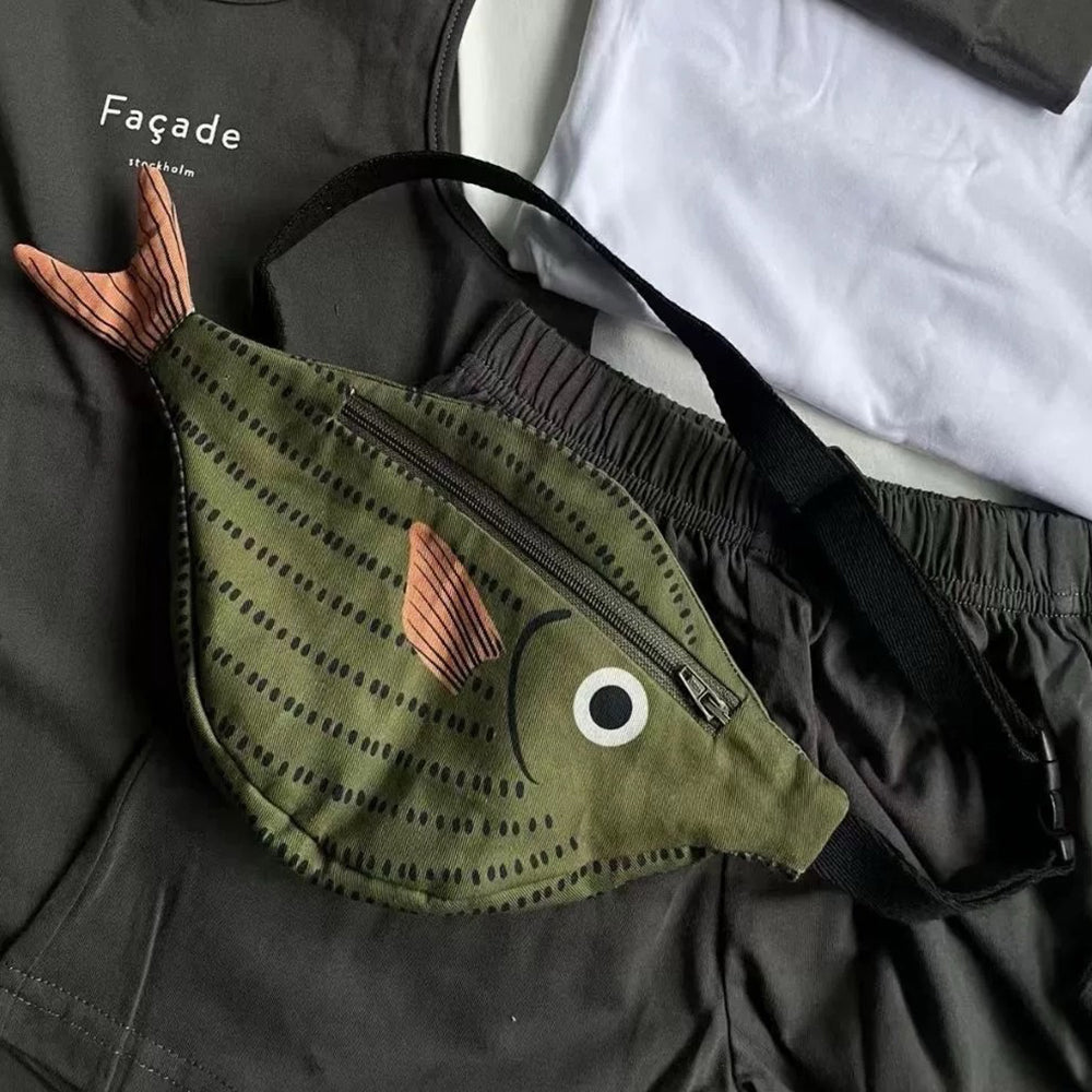 FISHY FANNY: GREEN FISH WAIST BAG