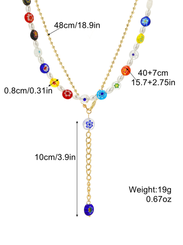 Five-pointed star stacked zircon metal necklace multi-layer necklace new style