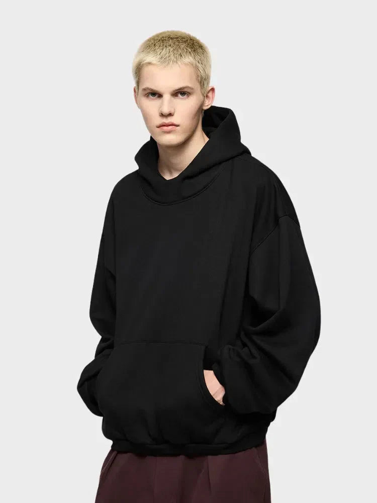 DARK BLUE FLEECE HOODIE - FLAME FLEECE HOODIE
