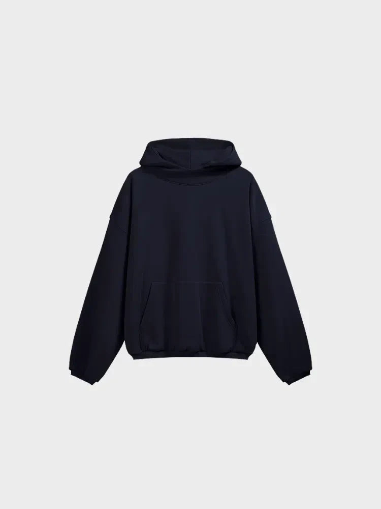 DARK BLUE FLEECE HOODIE - FLAME FLEECE HOODIE
