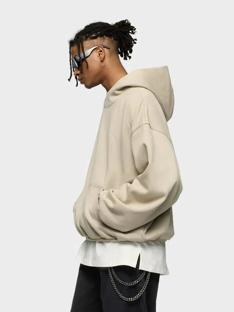 DARK BLUE FLEECE HOODIE - FLAME FLEECE HOODIE