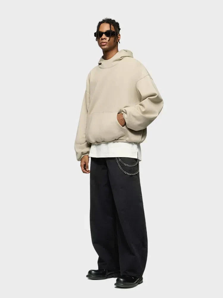 DARK BLUE FLEECE HOODIE - FLAME FLEECE HOODIE