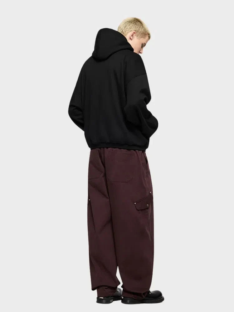 DARK BLUE FLEECE HOODIE - FLAME FLEECE HOODIE