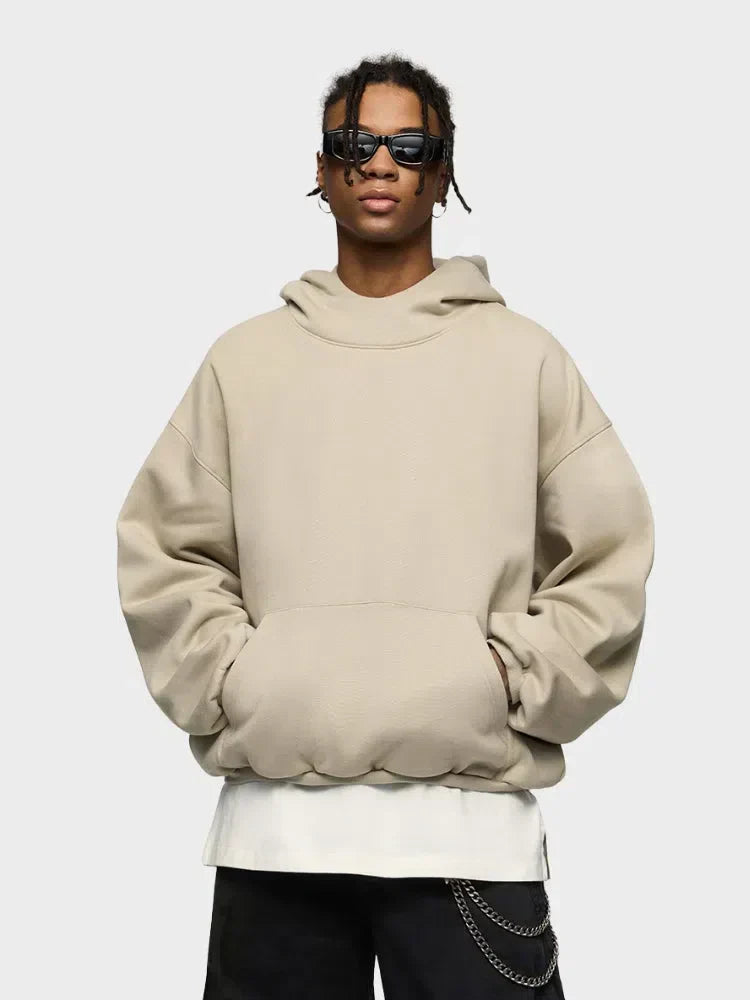 DARK BLUE FLEECE HOODIE - FLAME FLEECE HOODIE