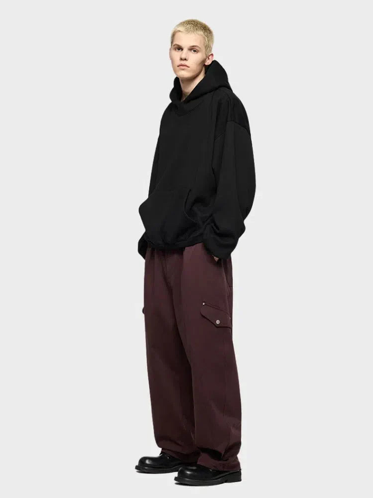DARK BLUE FLEECE HOODIE - FLAME FLEECE HOODIE
