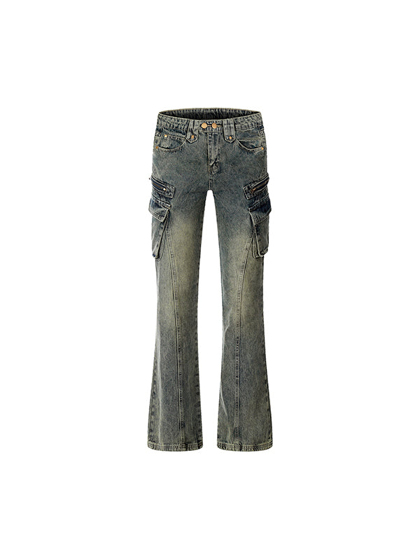 FLARED CARGO JEANS RETRO WORKWEAR SLIM EDITION