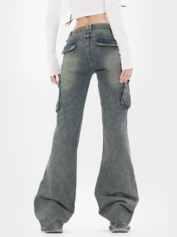 FLARED CARGO JEANS RETRO WORKWEAR SLIM EDITION