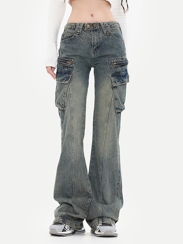 FLARED CARGO JEANS RETRO WORKWEAR SLIM EDITION