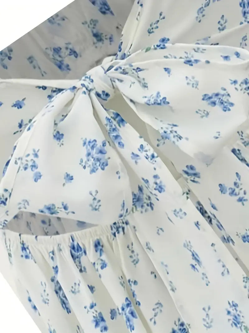 FLORAL CAMI TOP WITH WHITE PRINT IN REGULAR FIT