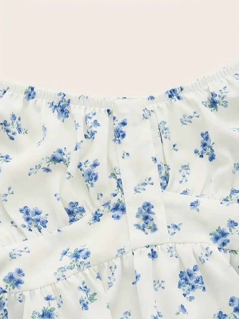 FLORAL CAMI TOP WITH WHITE PRINT IN REGULAR FIT