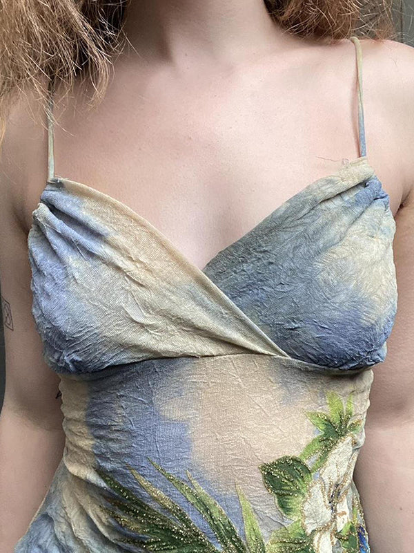 FLORAL CAMISOLE TOP SLIM FIT VINTAGE