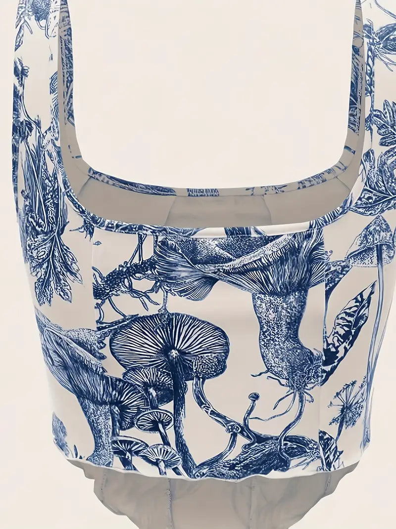 FLORAL CORSET TOP - VINTAGE-INSPIRED TANK FOR STREET STYLE