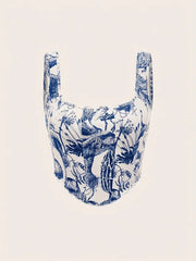 FLORAL CORSET TOP - VINTAGE-INSPIRED TANK FOR STREET STYLE