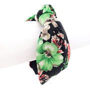 Floral Flower Print Burnout Knot Headband