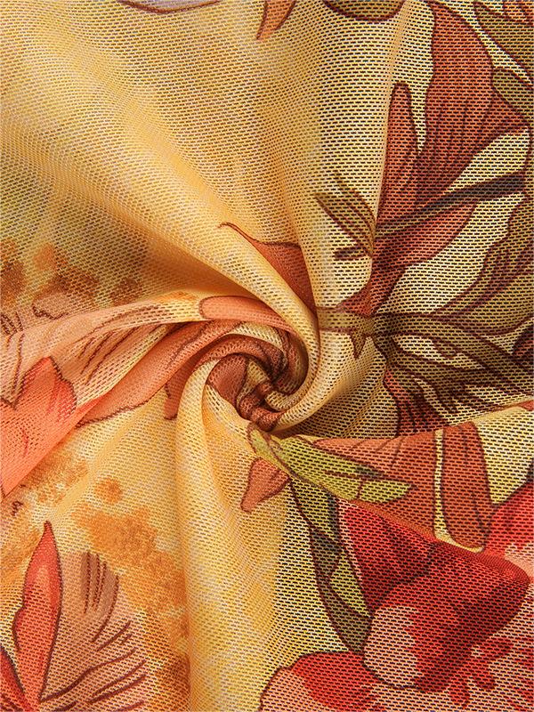 FLORAL HALTER TOP - FLORAL PRINT SLIM FIT HALTER NECK DESIGN