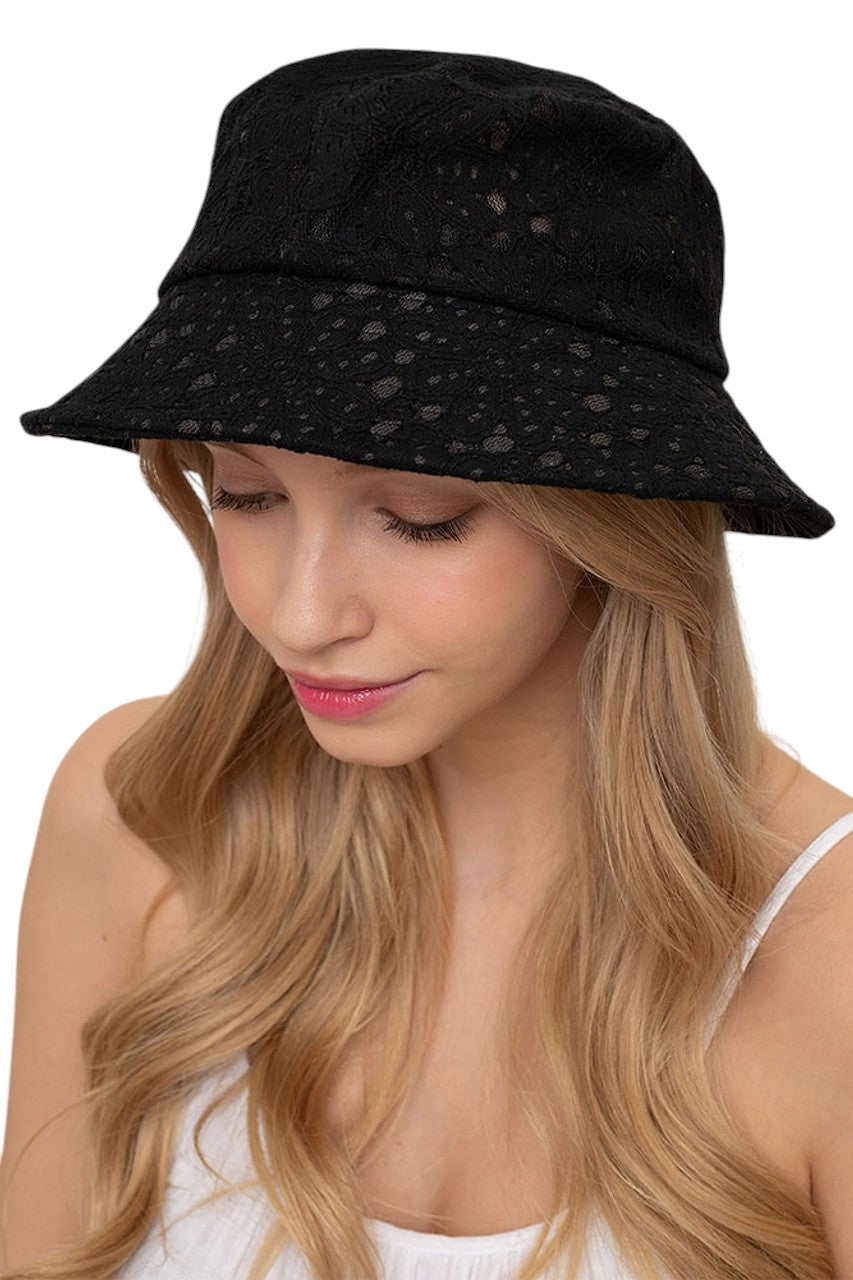 FLORAL LACE BUCKET HAT