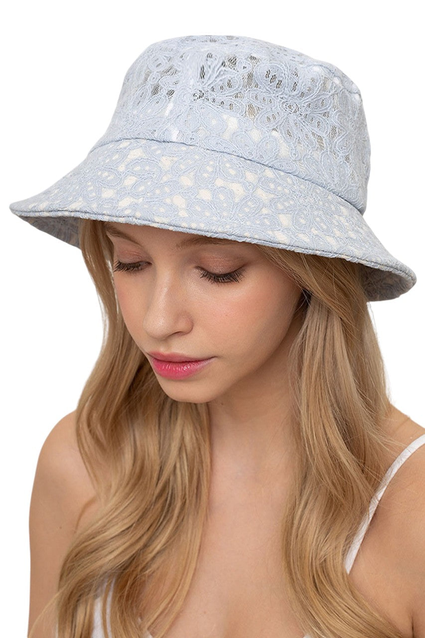FLORAL LACE BUCKET HAT