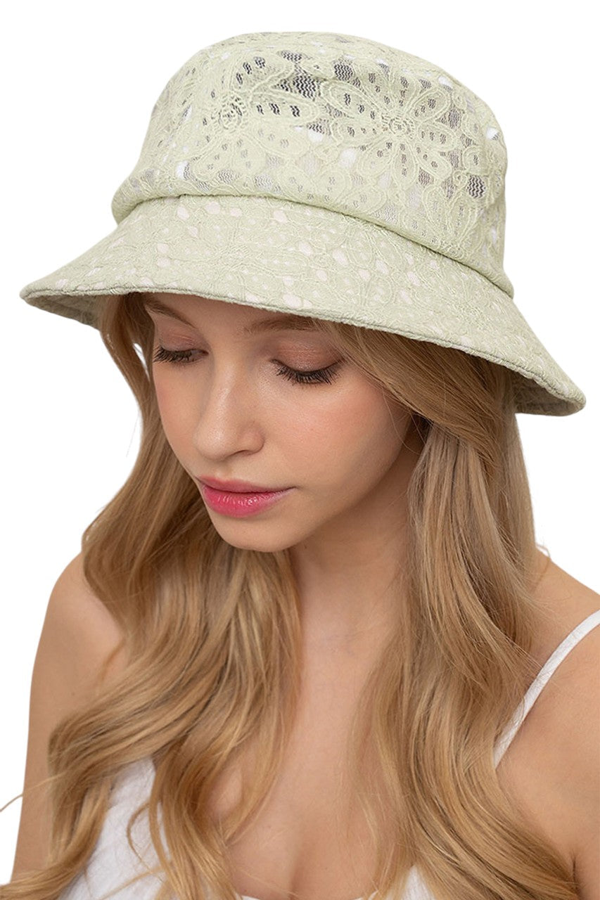 FLORAL LACE BUCKET HAT