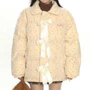 FLORAL PRINT PUFFER JACKET VINTAGE BLOSSOM TINY FLORAL