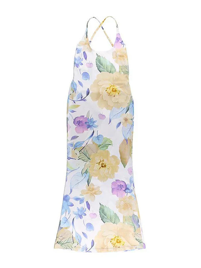 FLORAL PRINT SLIP DRESS WITH SPAGHETTI STRAPS FOR EFFORTLESS STYLE