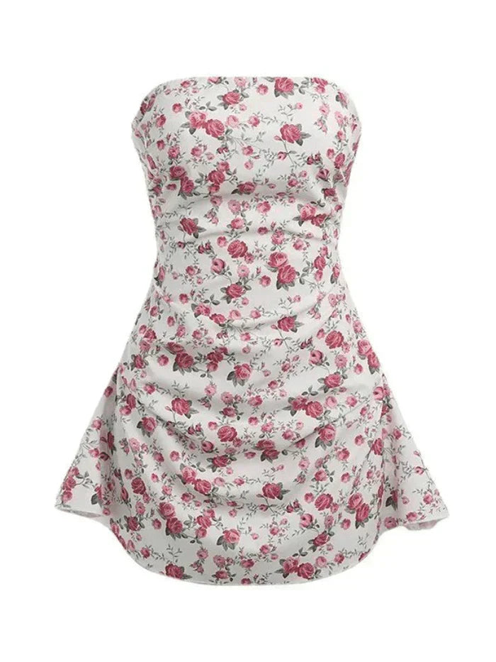 FLORAL STRAPLESS MINI DRESS - CHIC STRAPLESS MINI FOR ANY OCCASION