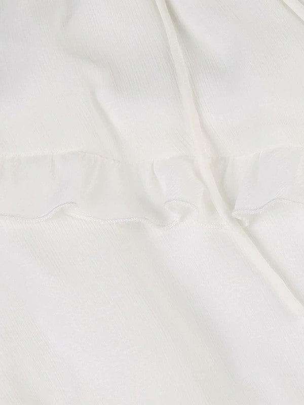 FLOWING WHITE MAXI SKIRT WITH COWBOY BOOTS VINTAGE SLIT LACE DETAIL