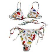 FOOD PRINT TWO-PIECE BIKINI PROVENCAL-INSPIRED BIKINI 91-96CM