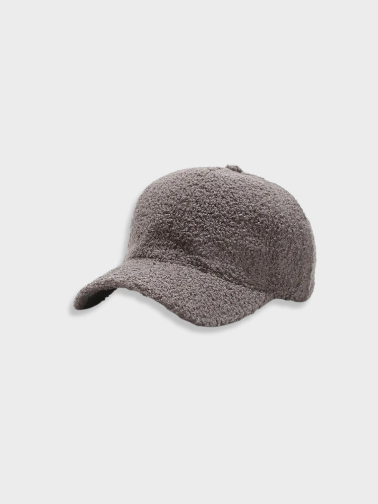 FUZZY GRAY BASEBALL CAP - CLASSIC DESIGN FOR OUTDOOR ACTIVITIES
