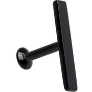 1/4 12mm Black IP Rectangle Internal Thread Daith Cartilage Tragus