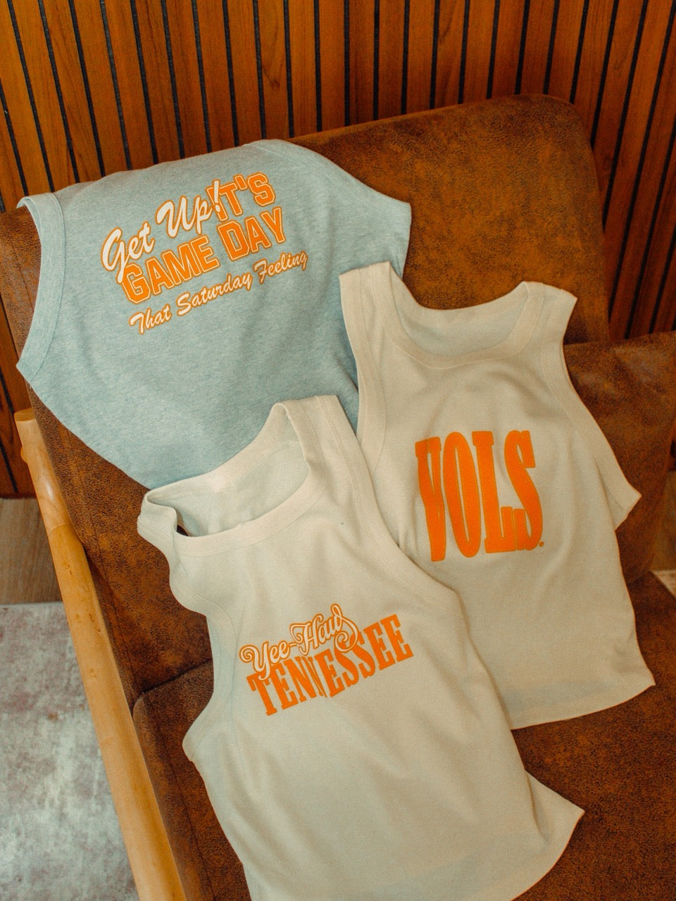 Underground Original Design: Get Up It's Game Day, Micro-Ribbed Cropped Tank