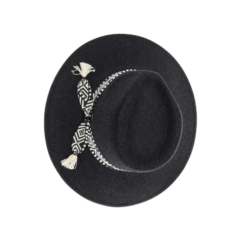 Geometric Trim Vegan Fabric C.C Panama HAT